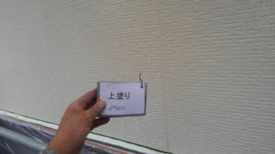 奈良県北葛城郡広陵町S様邸　外壁塗装・屋根塗装工事 外壁塗装　上塗り