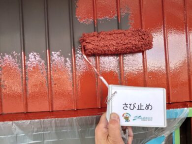 奈良御所市N様邸　外壁塗装・屋根塗装・防水工事 外壁錆止め