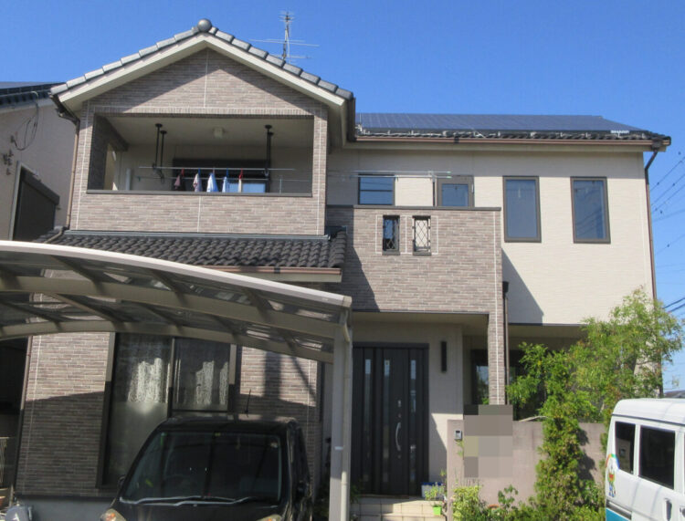 奈良葛城市K様邸　外壁塗装・防水工事 施工前の写真