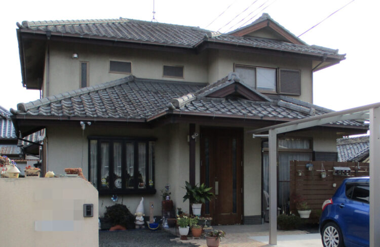 奈良北葛城郡広陵町O様邸　外壁塗装・屋根塗装工事 施工前の写真