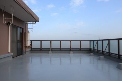 奈良の香芝市の株式会社ヨネヤの外壁塗装・屋根塗装の陸屋根