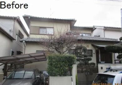 奈良県北葛城郡広陵町S様邸　外壁塗装・屋根葺き替え工事 施工前の写真
