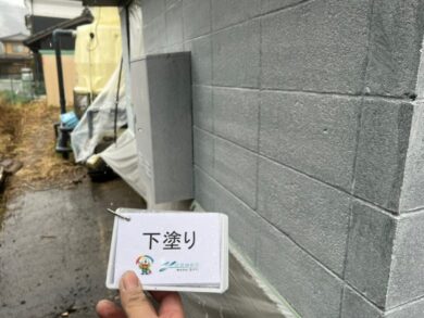 奈良県桜井市株式会社I様　外壁塗装・屋根カバー工事 外壁下塗り
