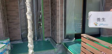 奈良香芝市K様　外壁塗装・屋根塗装工事 養生