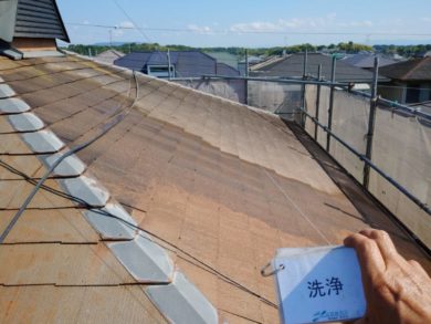 奈良県香芝市Y様邸　外壁塗装・屋根塗装工事 屋根高圧洗浄