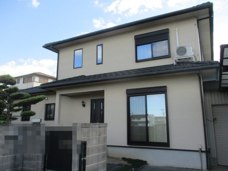 奈良県香芝市N様邸　外壁塗装工事　 施工前の写真