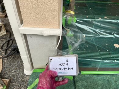 奈良県奈良市M様邸　外壁塗装・屋根塗装・防水工事 水切りシリコン仕上げ