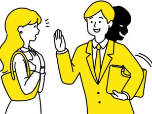 奈良の香芝の株式会社ヨネヤの外壁塗装と屋根塗装の女性と悪い人