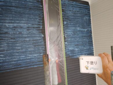 奈良県奈良市T様邸　外壁塗装・防水工事 外壁下塗り