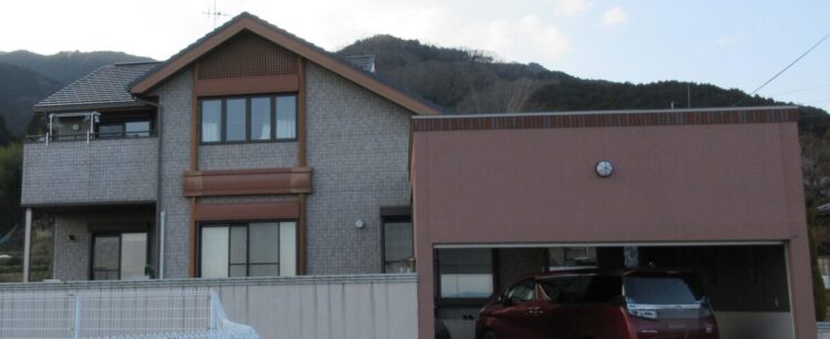 奈良葛城市K様邸　外塀塗装工事 施工前の写真