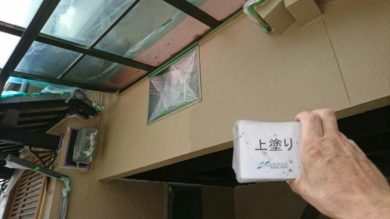 奈良県香芝市T様邸　外壁塗装工事 外壁塗装上塗り