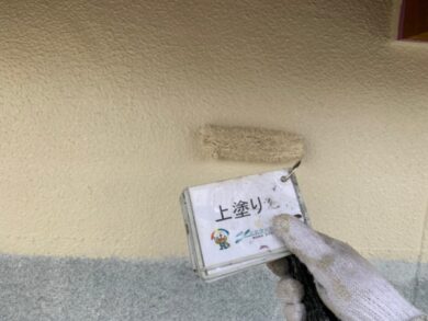 奈良葛城市N様邸　外壁塗装工事 外壁上塗り