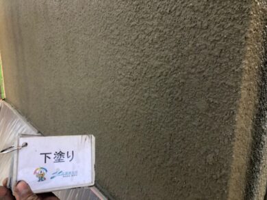 奈良北葛城郡広陵町I様　外壁塗装・屋根塗装・防水工事 外壁下塗り