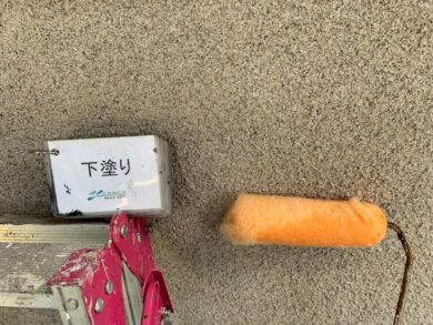 奈良御所市T様邸　外壁塗装・防水工事 外壁下塗り