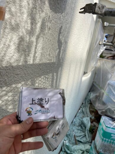 奈良県大和高田市N様邸　外壁塗装・屋根塗装工事 外壁上塗り