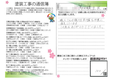 奈良県高市郡高取町K様邸 外壁塗装工事のお客様の声