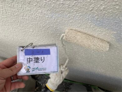 奈良県橿原市T株式会社様（工場）　外壁塗装工事 外壁中塗り