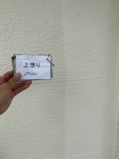 奈良香芝市K様　外壁塗装・屋根塗装・防水工事 2F外壁塗装上塗り