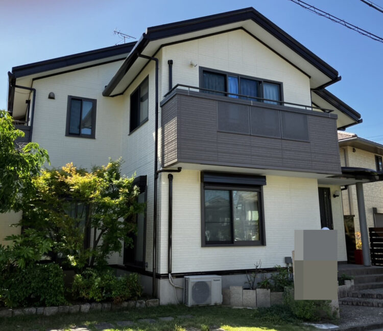 奈良の香芝市の株式会社ヨネヤの外壁塗装と屋根塗装のベージュ系