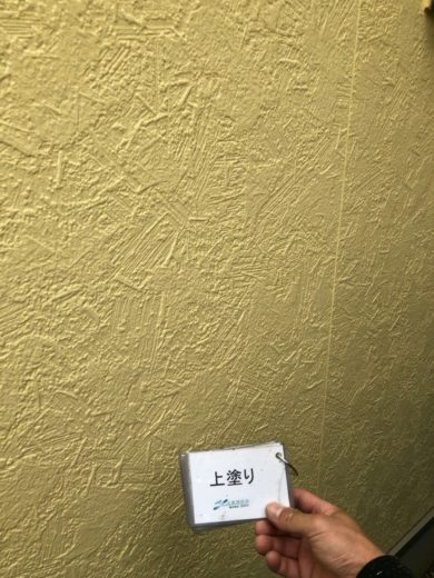 奈良県生駒郡三郷町K様邸　外壁塗装・防水工事 外壁上塗り②