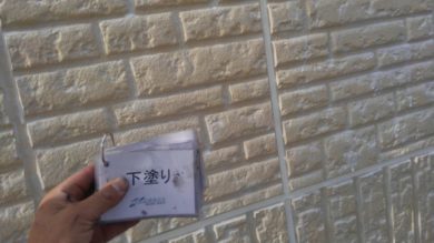 奈良香芝市K様　外壁塗装・屋根塗装 外壁塗装下塗り