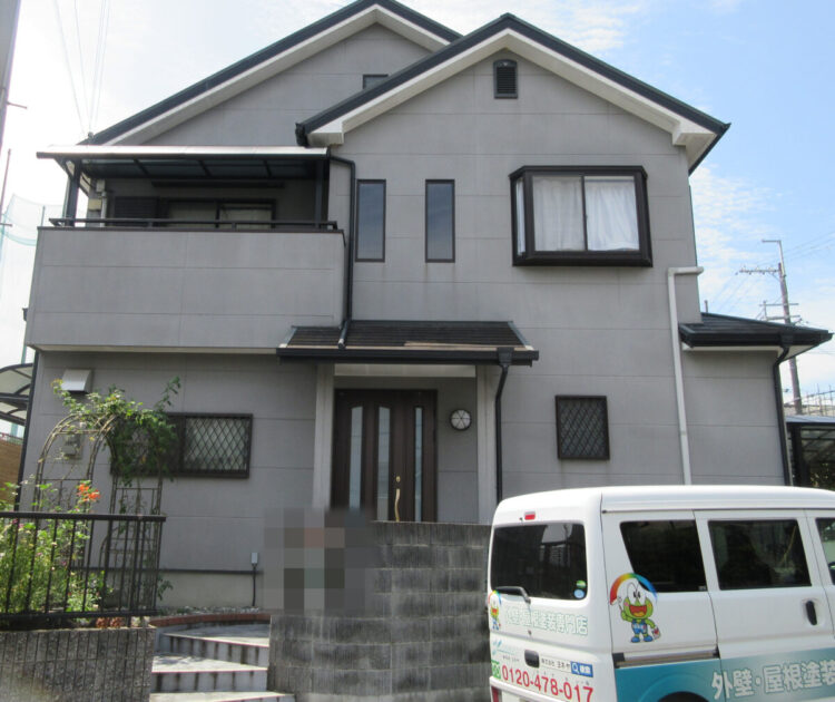 奈良県北葛城郡上牧町O様邸　外壁塗装・屋根塗装・防水工事 施工前の写真