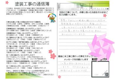 奈良県北葛城郡上牧町T様邸　外壁塗装・屋根塗装・防水工事のお客様の声