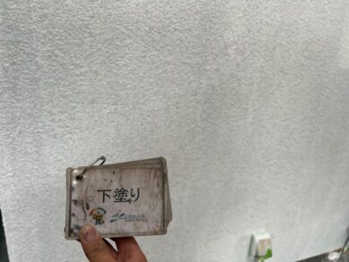 奈良県大和高田市S様邸　外壁塗装・屋根塗装工事 外壁下塗り