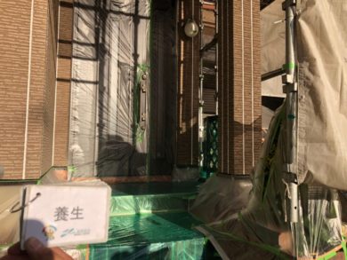 奈良奈良市U様邸　外壁塗装・屋根塗装・防水工事 養生