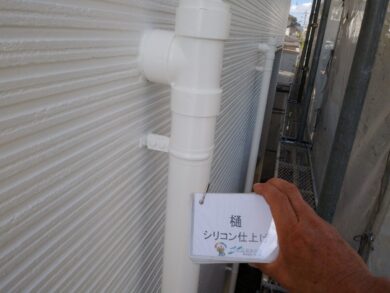 奈良県奈良市T様邸　外壁塗装・防水工事 樋シリコン仕上げ