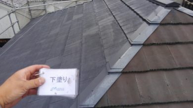 奈良香芝市K様　外壁塗装・屋根塗装 屋根塗装下塗り