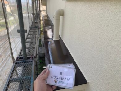 奈良葛城市I様　外壁塗装・屋根塗装工事 庇シリコン仕上げ