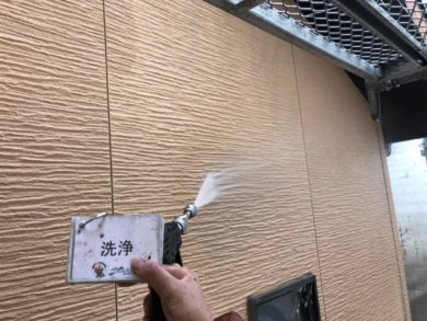 奈良奈良市U様邸　外壁塗装・屋根塗装・防水工事 外壁高圧洗浄