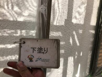 奈良三郷町K様邸　外壁塗装工事 外壁下塗り