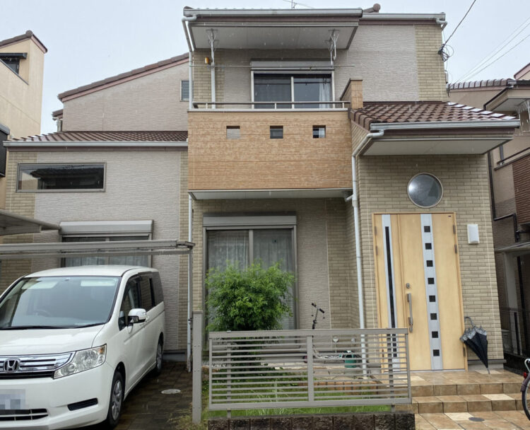 奈良北葛城郡河合町T様　外壁塗装・防水工事 施工前の写真