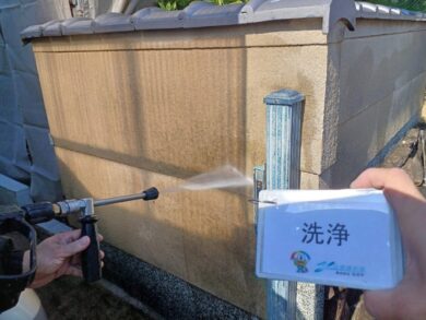 奈良県香芝市S様邸　外壁塗装・防水工事 洗浄