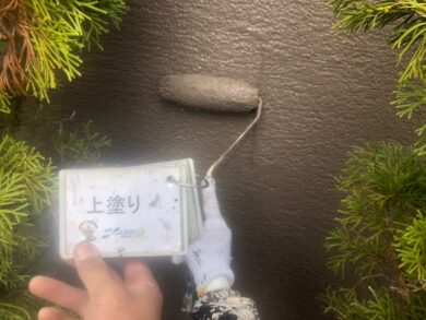 奈良葛城市K様邸　外壁塗装・防水工事 外壁上塗り