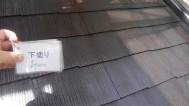 奈良県香芝市O様邸　外壁塗装・屋根塗装・防水工事　 屋根下塗り