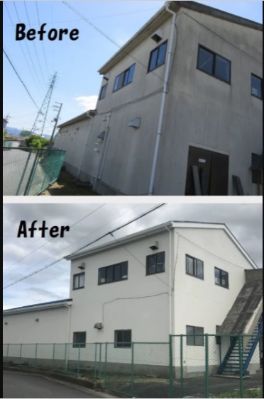 奈良の香芝市の株式会社ヨネヤの外壁塗装と屋根塗装のビフォーアフター
