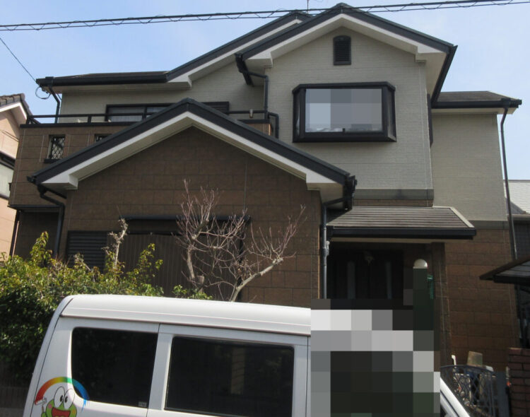 奈良県北葛城郡上牧町G様邸　外壁塗装・屋根塗装・防水工事 施工前の写真