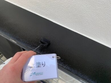 奈良葛城市M様　外壁塗装・防水工事 庇シリコン仕上げ