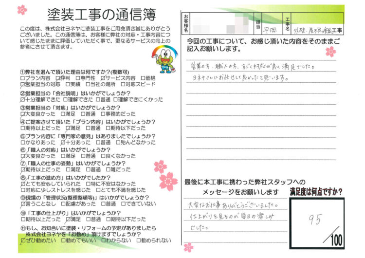 奈良県香芝市N様邸　外壁塗装・屋根塗装・防水工事 施工後の写真