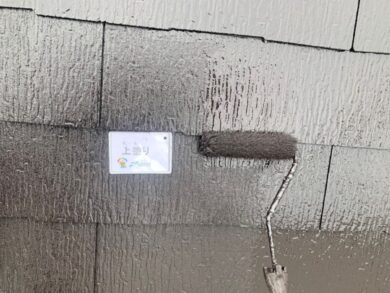 奈良大和高田市N様邸　外壁塗装・屋根塗装・防水工事 屋根上塗り