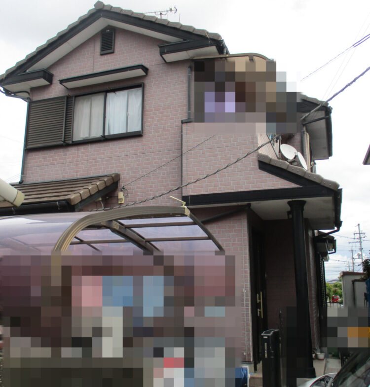 奈良県香芝市H様邸　外壁塗装工事 施工前の写真