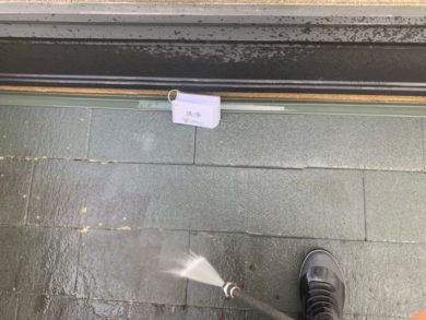 奈良香芝市O様邸　外壁塗装・屋根塗装・防水工事 屋根高圧洗浄