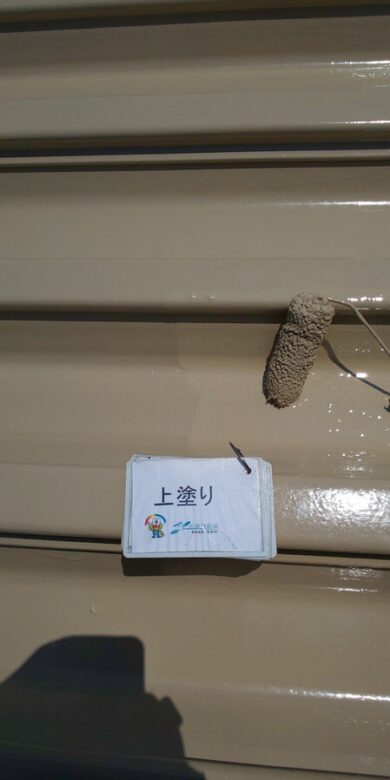 奈良香芝市A様　外壁塗装・屋根塗装工事 屋根上塗り