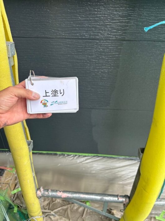 奈良県御所市三室K様邸　外壁塗装・屋根塗装工事 外壁　上塗り