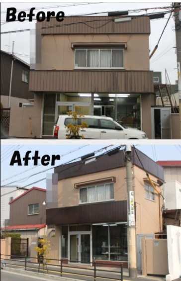 奈良の香芝市の株式会社ヨネヤの外壁塗装と屋根塗装のビフォーアフター