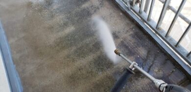 奈良香芝市T様邸　外壁塗装工事 洗浄
