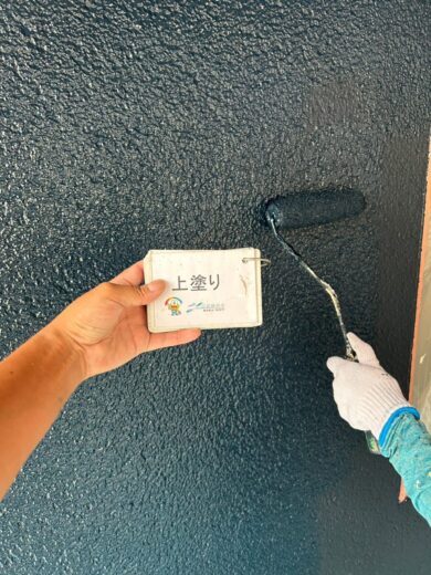 奈良県奈良市O様邸　外壁塗装工事 外壁上塗り